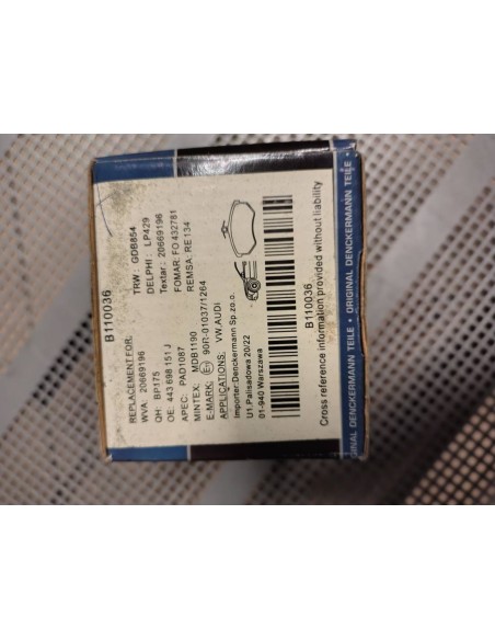 Klocki hamulcowe Audi 80 / A4, Volkswagen passat, golf / caddy
