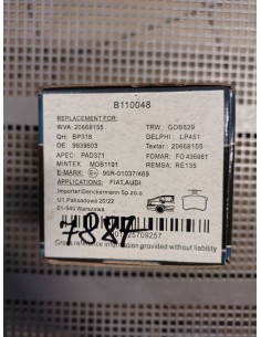 Klocki hamulcowe  Audi 80 / 90 / 100 A6 / A4, Volkswagen Passat, Golf, Seat Toledo I