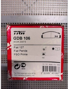 Klocki hamulcowe FSO Polonez  I, II, III, Fiat124, 125, 127, 128, Ritmo, Panda, Autobianchi  A 111, A 112, Zastava 101,Yugo