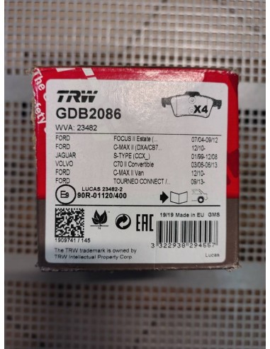 Klocki hamulcowe Ford C-MAX, Focus, Transit Connect, Volvo C30, C70 II, S40 II, Opel Vectra C, Signum, Renault Laguna II/III