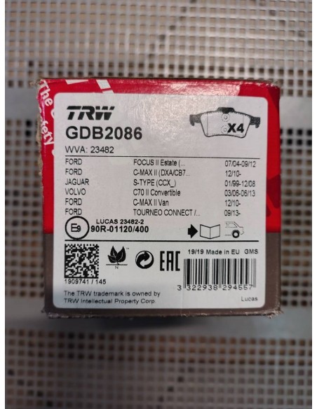 Klocki hamulcowe Ford C-MAX, Focus, Transit Connect, Volvo C30, C70 II, S40 II, Opel Vectra C, Signum, Renault Laguna II/III