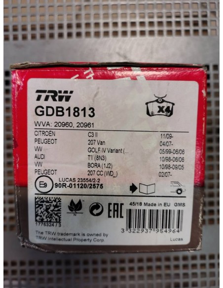 Klocki hamulcowe Citroen C3 II, C3 Picasso, DS3, Peugeot  207 , 208 II